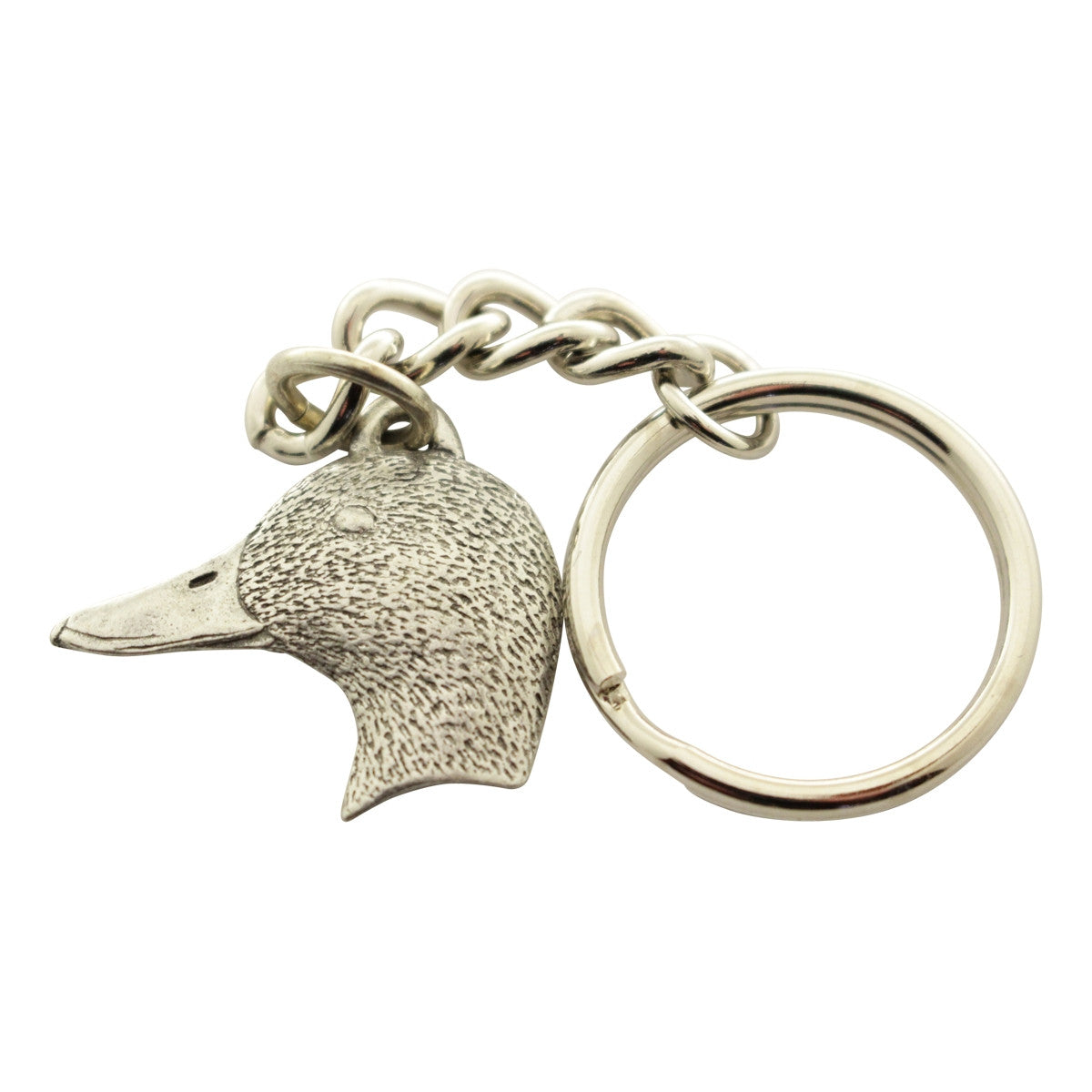 Mallard Head Keychain ~ Antiqued Pewter ~ Keychain ~ Antiqued Pewter Keychain ~ Sarah's Treats & Treasures